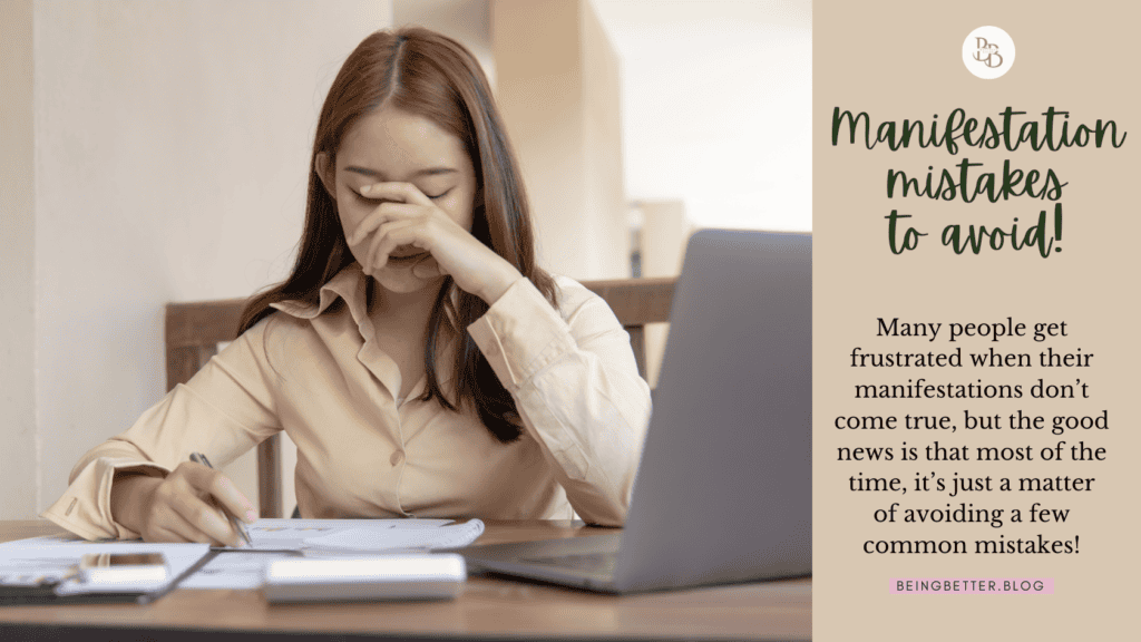 Manifestation mistakes to avoid