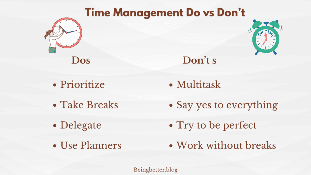 Time management dos and don’t 