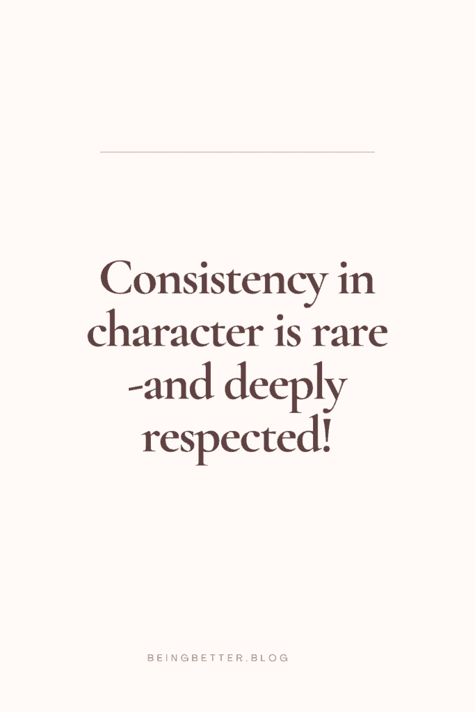 Consistency in character