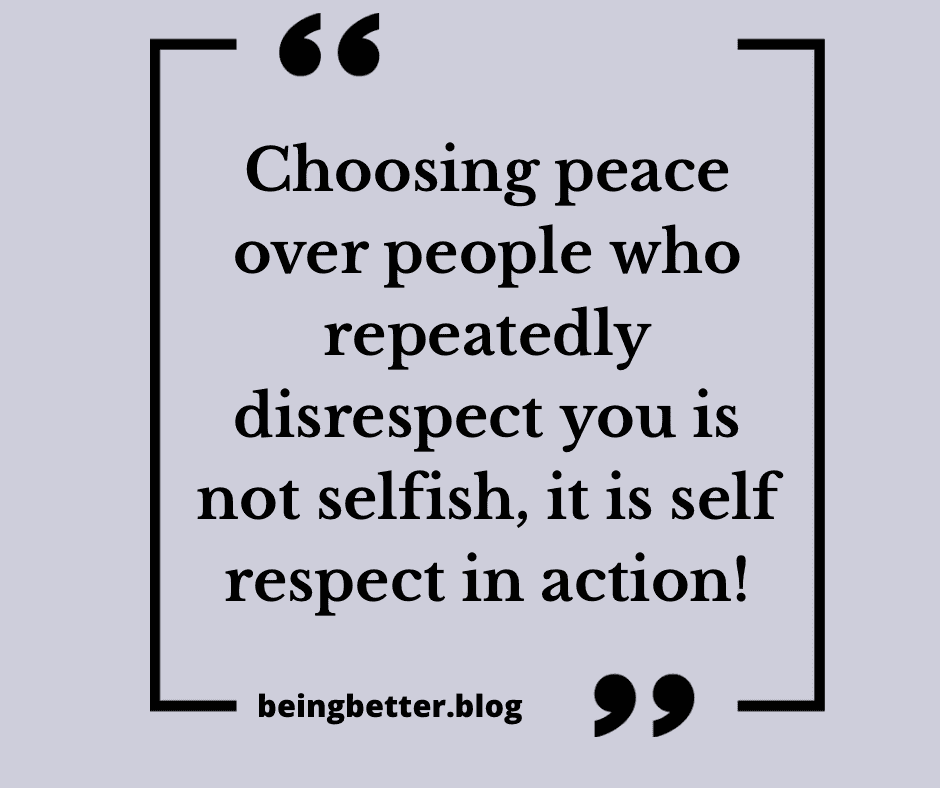 Choosing peace over people