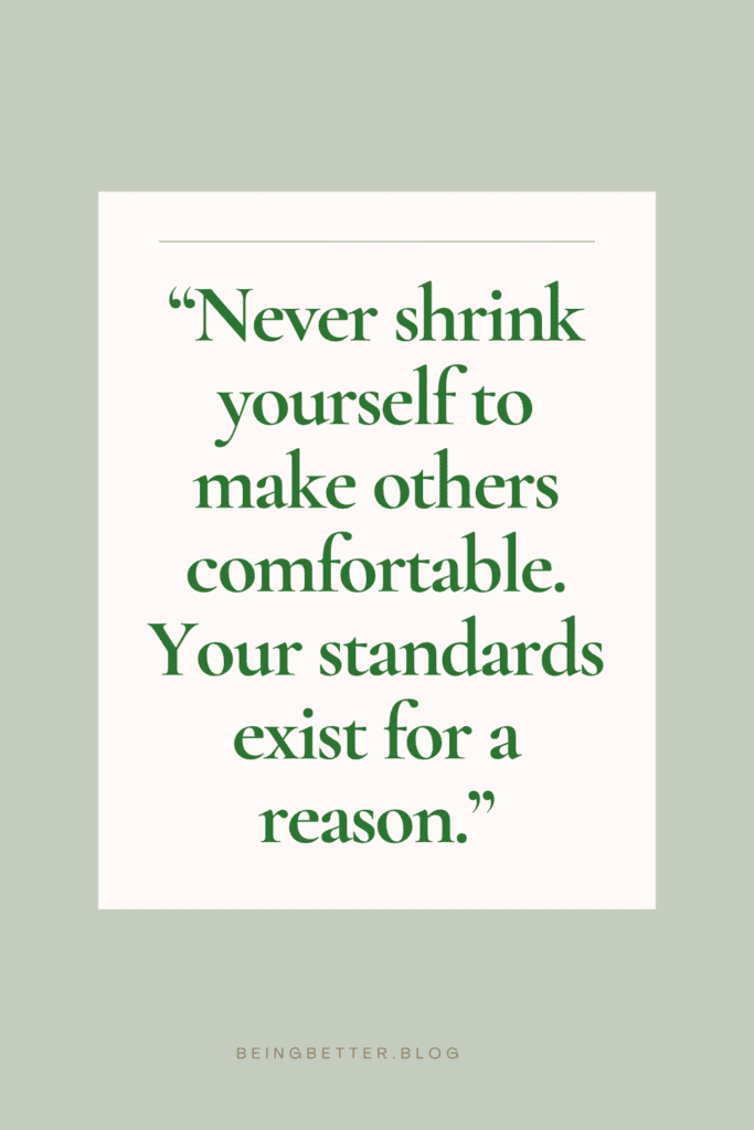 High standard woman quotes