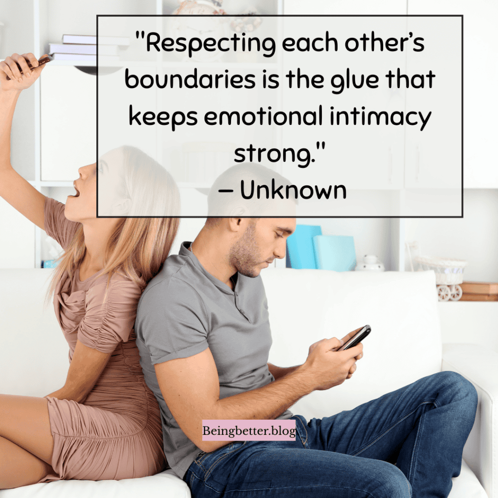 Respect boundaries for emotional intimacy