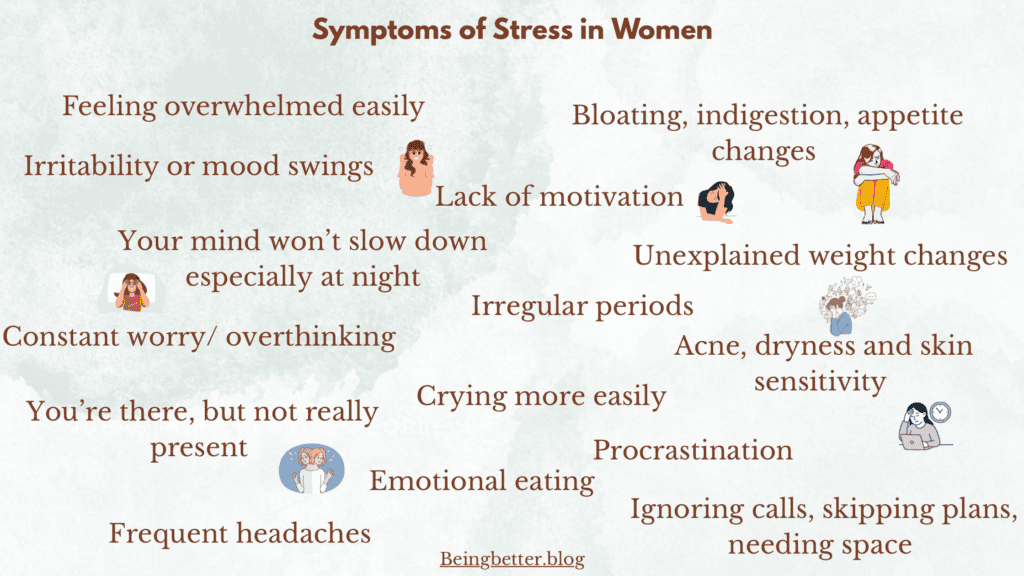 Symptoms of stress in women